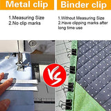 SYGA 20Pcs Hemming Sewing Clips Stainless Steel 3 Inches Wonder Clips, Pinning, Dressmaking Sewing Accessories, Quilting Measurement Ruler Supplies Set of 20 Sewing Tool - Silver, 20 Pieces