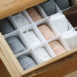 SYGA 4 pcs DIY Plastic Grid Drawer Divider Household Storage Strips_Large (White,47 CM*7CM)