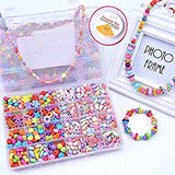 SYGA Beads for Kids Crafts Children's Jewellery Making Set Kit DIY Bracelets Necklace Hairband and Rings Craft Kits Birthday for 4, 5, 6, 7-Year-Old Little Girls-Multicolor, QL-00019