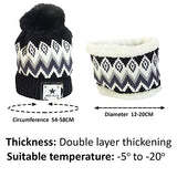 SYGA Women Hat & Scarf, Velvet Neck Scarf Beanie Hat Skiing Hat Hiking Sports for Autumn Winter, 54-58 cm