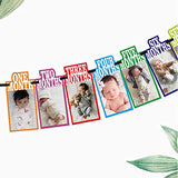 SYGA 1 to 12 Month Rainbow Baby and Couple Banner with Front Side Photo Space & Sweet Memory Writing Space Back Side of Banner