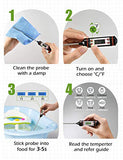 SYGA Kitchen Thermometer Digital Multi-Functional with Instant Read Cooking Thermometer With Auto Turnoff Function Digital Thermometer for All Food, Grill, BBQ and Candy - Black