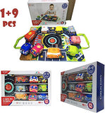 SYGA Soft Cars Toys,Town Play Mat,9 PCs Toddler Cars Activities Cloth Vehicles Toy Car Set.