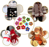 Syga 50 Pieces Plum Flower 2 Holes Wooden Buttons Sewing DIY Craft Scrapbooking