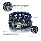 SYGA Bohemia Multilayer Bracelet, Retro Bracelet Set, Elastic Tassel Bracelet, Stackable Bracelet for Boy and Girl, Party, Holiday, Beach Accessories