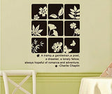 Syga Black and White Flower Wall Stickers J_EGOH