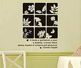 Syga Black and White Flower Wall Stickers J_EGOH