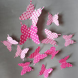 SYGA 3D Butterfly Wall Sticker 24 Pcs,Pink
