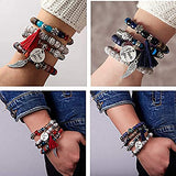 SYGA Bohemia Multilayer Bracelet, Retro Bracelet Set, Elastic Tassel Bracelet, Stackable Bracelet for Boy and Girl, Party, Holiday, Beach Accessories