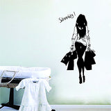 SYGA Shopping Lady, Girl Wall Art Wall Stickers