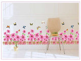 Syga Beutiful Sun Flower Design Wall Stickers 766 Pink