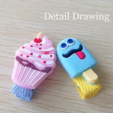 SYGA 10Pcs Baby Hair Clip For Girl Alligator Teeth Hair Accessory For All Type of Infant Toddler Baby Hairs Bow Ice Cream Candy Corn Patterns- Set of 10, Ice Cream
