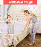 SYGA Pack of 3 Bed Rail Guard, Portable Safety Guardrail for King/Queen Size Bed - 88cm Tall_(1.5m, 2*(2m))