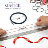 SYGA Multicolor Hair Bands (100) Hair Bobbles Hair Ties 3mm Hair Bands for Women Versatile Hair Band for Styling Pony Ponytail for Girls Stretchable Elastic Hair Bands and Hair Elastics- Morandi