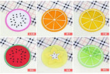 SYGA 5 Pcs Colorful Jelly Color Fruit Shape Coasters Creative Skid Insulation Silicone Gel Cup Mat Pad Hot Drink Holder