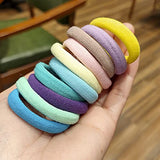 SYGA Seamless Hair Band Small Hair Ties Ponytail Holder No Crease Damage 5cm - 50pcs Spring Muilt Color Set