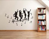 Syga Black Dance Music Notes Wall Stickers J_MYOF