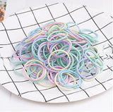 SYGA Elastic Hair Ties for Thin Hair,Ponytail Holders Value Pack for Newborn Girls,100pcs/pack Multicolor Mixed-5106