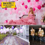 SYGA Balloon Air Pump with 7pcs Curling Roll & 1pc Dot Glue Tape Ribbon Electric Inflator Pump Dual Nozzle Inflator Blower Portable Pump for DIY Craft Party Wedding Birthday Baby Shower Decoration