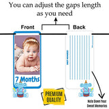 SYGA 1 to 12 Month Music Theme Animal Banner with Front Side Photo Space & Sweet Memory Writing Space Back Side of Banner