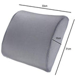 SYGA Memory Foam Breathable Healthcare Lumbar Cushion Back Waist Support Travel Pillow Car Seat Home Office Pillows Relieve Pain(Grey)