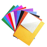 SYGA A4 Glitter Paper, 10 Sheets Glitter Self-Adhesive Sticker Sticky Back Craft Art Sparkling Sign Gemstone Metallic Color for Children's Craft Cutters Art Multicolor