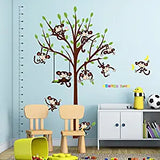 SYGA PVC Vinyl 'Monkey Tree Height Affixed to The Children's Room Kindergarten Decorative Wall Stickers