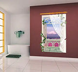 SYGA 3D Window Ocean and Flowers View Decals Design Wall Stickers SK_FUYY_B