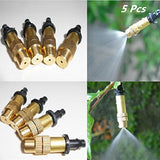 Generic Garden Spray Nozzle Adjustable Brass Misting Hose Connector Gardening Outdoor Watering 5pcs Sprayer