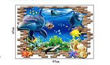 Syga Vinyl 3D Underwater World Wall Sticker, 70 x 100 cm