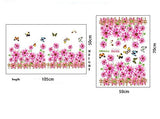 Syga Beutiful Sun Flower Design Wall Stickers 766 Pink