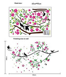 SYGA PVC Vinyl Wall Stickers for Living Room Self Adhesive Stickers, Flying Birds & Falling Tree Leaves