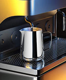SYGA Milk Frother Jug Stainless Steel Milk Frothing Pitcher Coffee Cappuccino Latte Art Frothing Pitcher Barista Milk Jug Measuring Cup - Silver, 350ml