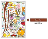 SYGA PVC Vinyl Wall Stickers for Kids Room Self Adhesive Stickers, Animals On a Trip