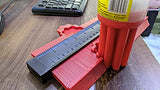 SYGA 25cm Widen with Lock Contour Irregular Profile Gauge Duplicator Tiling Laminate Tiles Edge Shaping Wood Measure Ruler for Professional Precise Measurement (Red-Small)
