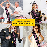 SYGA Party Sash Favor Decoration Party Accessories - Pink Black