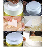 SYGA 4pcs/Set Cake Scraper Icing Smoother Cake Edge Side Decorating Tools Scraper Pastry Butter Dough (White)