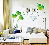 SYGA PVC Vinyl Heart Sticker at First Sight Love Wall Sticker (Green)