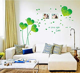 SYGA PVC Vinyl Heart Sticker at First Sight Love Wall Sticker (Green)