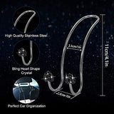 SYGA Car Hooks, 2 pcs Auto Hooks Car Hangers Headrest Hooks Holder for Mask Backpack Handbag Purse Bag Groceries (Black Heart)