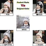 SYGA Women Hat & Scarf, Velvet Neck Scarf Beanie Hat Skiing Hat Hiking Sports for Autumn Winter, 54-58 cm