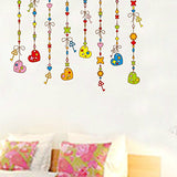 SYGA Children's Room Decor for Heart and Key Wall Stickers