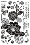 Syga 'DIY Flower' Wall Sticker (PVC Vinyl, 61 cm x 5 cm x 5 cm, Black)