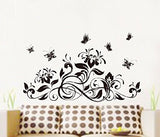 Syga Black Blossom and Butterfly Decals Design Wall Stickers 7164