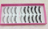 SYGA 10 Pairs False Eyelashes Faux Mink Lashes Natural Look Wispy Fake Eyelashe Fluffy Volume Long Thick Lashes