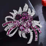 SYGA Brooch Pin Fashion Crystal Rhinestone Jewellery Pin Vintage Accessories Decoration Clothing Bouquet Brooches for Bridal Women Girl