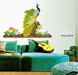 SYGA PVC Vinyl Wall Stickers for Living Room Self Adhesive Stickers, Pretty Peacock