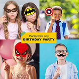 SYGA 19 Pieces Super Heros Masks Cartoon Party Supplies Favors for Kids