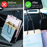 SYGA Car Hooks, 2 pcs Auto Hooks Car Hangers Headrest Hooks Holder for Mask Backpack Handbag Purse Bag Groceries (Black Heart)