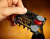 Syga Wallet Ninja 18 in 1 Multi-purpose Credit Card Size Steel Pocket Tool with Smart Cover (Black)